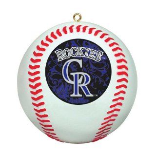 MLB Colorado Rockies Mini Replica Baseball Ornament  Sports Fan Hanging Ornaments  Sports & Outdoors