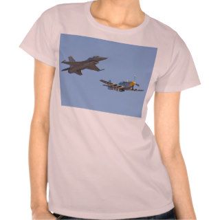 Heritage Flight P 51 Mustang And F 17 T Shirts