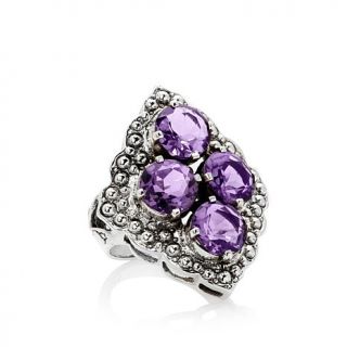 Nicky Butler 6ct Amethyst Sterling Silver Scalloped Ring