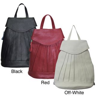 Amerileather Pleated Mini Backpack Amerileather Leather Backpacks