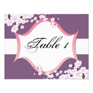 Table Number Wedding Card   Purplle White Blossoms Invitation