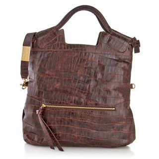 Foley + Corinna Croco Embossed "Mid City" Leather Tote
