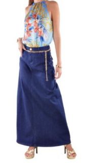 Style J Women's Four Seasons Long Denim Skirt