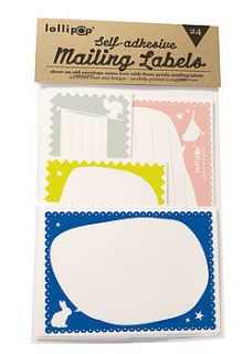 self adhesive labels  animals by lollipop designs
