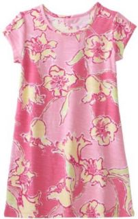 Lilly Pulitzer Girls 7 16 Little Kelsea Dress, Hotty Pink Day Lilly, Medium (6/7) Clothing