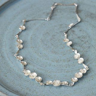beaten multi pod necklace by honeybourne jewellery