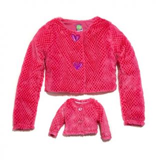 Dollie & Me Pink Faux Fur Jacket with Doll Jacket