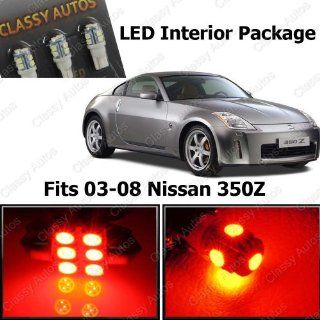 Classy Autos Nissan 350Z RED Interior LED Package (5 Pieces) Automotive