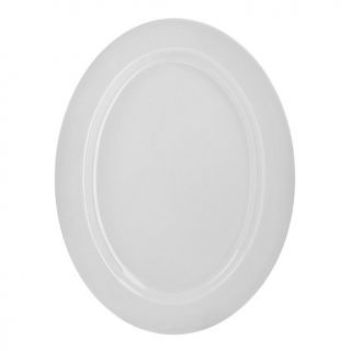 10 Strawberry Street Classic White 14.5" x 11" Oval Platters   Set of 2