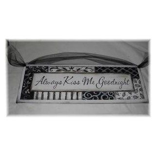 Always Kiss Me Goodnight Wall Art Sign Black and White Bedroom Decor   Childrens Wall Decor