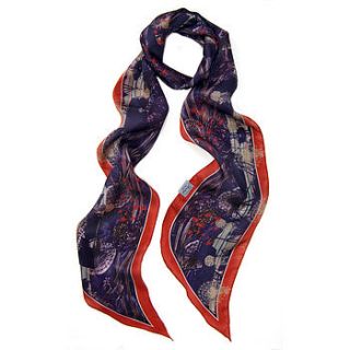 midnight silk scarf by armitage design