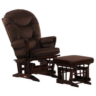 Dutailier Ultramotion Coffee/ Chocolate 2 post Multi position Glider and Ottoman Set Dutailier Gliders & Ottomans