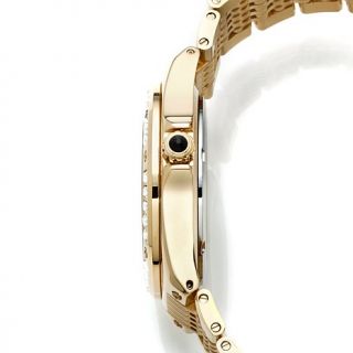 Nicole Miller "Madison" Goldtone Crystal Accented Bracelet Watch
