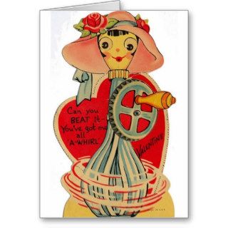 Vintage Egg Beater Valentine's Day Card