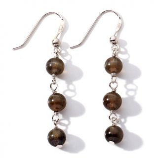 Opulent Opaques Gemstone Triple Bead Drop Earrings
