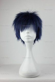 CosplayerWorld Cosplay Wigs Kuroko's Basketball Aomine Daiki Wig For Convention Party Show Blue Black 30cm 140g WIG 232A  Hair Replacement Wigs  Beauty