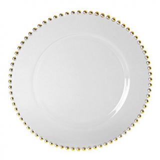10 Strawberry Street Set of 4 Belmont Charger Plates   Gold