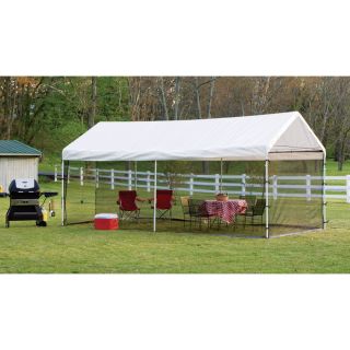 ShelterLogic Screen House Kit for Max AP 20ft.L x 10ft.W Canopy – Fits Item# 55418 and 55420, Model# 25777  Enclosure Kits
