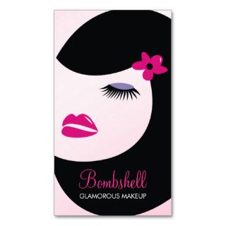 311 Lash / Makeup  Hot Pink Purple Shadow Business Card Template