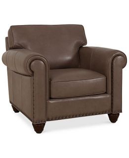 Leighton Leather Chair 40W x 40D x 37H   Furniture