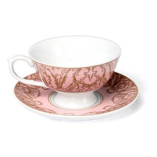 set of four pink regency teacup and saucer by lover's lounge
