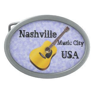 Nashville Music City USA Oval Belt Buckle