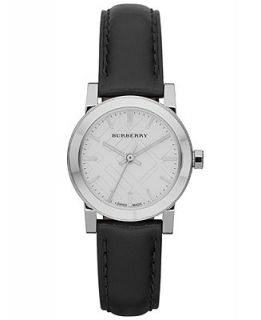 Burberry Watch, Womens Swiss Black Leather Strap 27mm BU9206   Watches   Jewelry & Watches