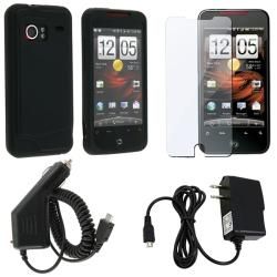 4 piece Skin Case/ Screen Protector/ Chargers for HTC Droid Incredible Eforcity Cases & Holders