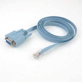 4.9Ft RJ45 Male to D Sub RS232 DB9 Female Adapter Flat Cable Computers & Accessories