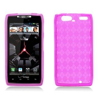 Aimo Wireless MOTXT913SKC232 Soft and Slim Fabulous Protective Skin for Droid Razr MAXX   Retail Packaging   Pink Plaid Cell Phones & Accessories