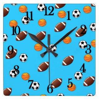 Awesome Sport Theme Design   Square Wall Clock