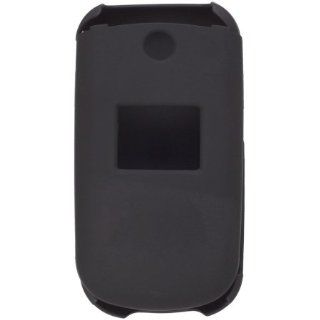Two Piece Soft Touch Snap On Case for LG 230, LG230   Black Cell Phones & Accessories