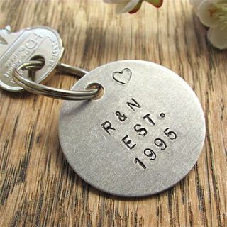 personalised special date anniversary keyring by edamay