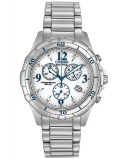 Citizen Womens Chronograph Eco Drive Sport Stainless Steel Bracelet Watch 35mm FB1158 55D   Watches   Jewelry & Watches