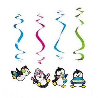 Penguin Party Dangling Swirls (12pc)   Childrens Party Decorations