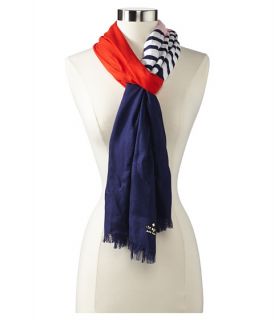 Kate Spade New York Striped Colorblocked Scarf French Navy/Rosy Dawn/Maraschino/Cream Couture