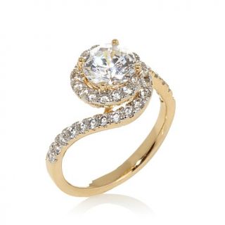 2.07ct Absolute™ Round With Pavé Swirl Solitaire Ring