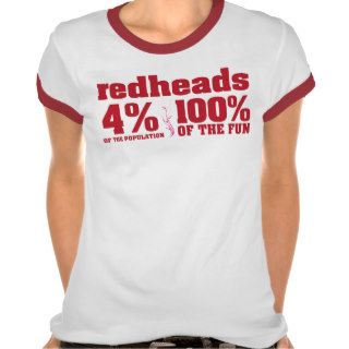 Fun Redheads 100% of Fun Ladies T Shirt
