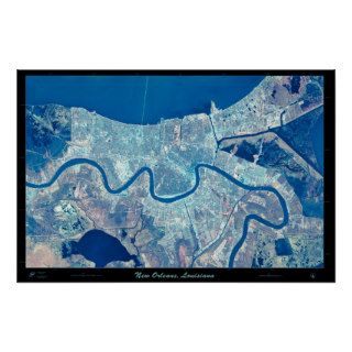 New Orleans, Louisiana satellite poster