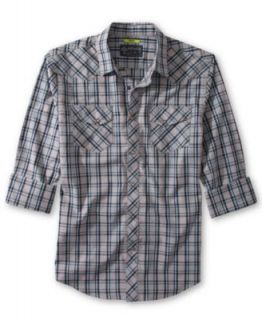 American Rag Slim Fit Railroad Stripe Shirt   Casual Button Down Shirts   Men