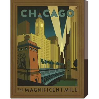 Anderson Design Group 'Chicago, The Windy City (with ADG decorative border)' Stretched Canvas Canvas