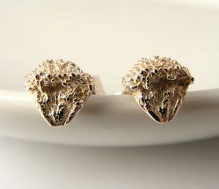 silver large daisy head earrings by tanya garfield jewellery