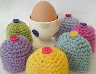crocheted egg cosy by bella blossom