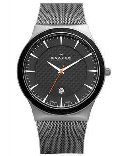 Skagen Denmark Watch, Mens Titanium Mesh Bracelet 42mm 234XXLT   Watches   Jewelry & Watches