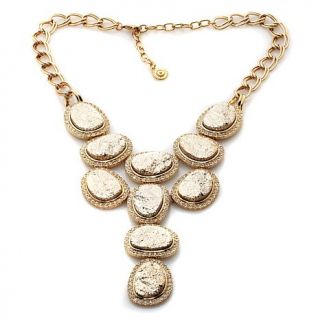 Colleen Lopez "Live Large" Simulated Drusy 17" Drape Necklace
