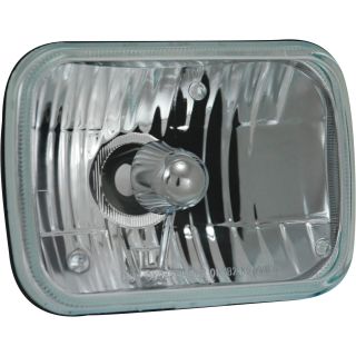 Vision X Sealed Beam Halogen OEM Replacement Headlight — Clear, Rectangle, 5in. x 7in.,  Model# VX-57  Halogen Automotive Work Lights