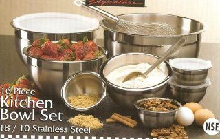 Kirkland Kitchen Bowl Set  16piece Stainless Steel   Mixing Bowl Sets