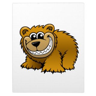 Cartoon Grizzly Bear Plaques