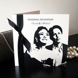 personalised pop art wedding invite sample by give greetings