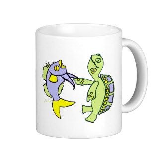 Dancing Turtle and Fish Mug